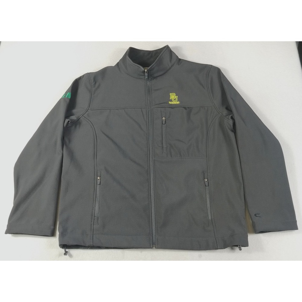 Colosseum Baylor Bears Jacket Mens Large Gray NCAA Softshell Fleece Basketball